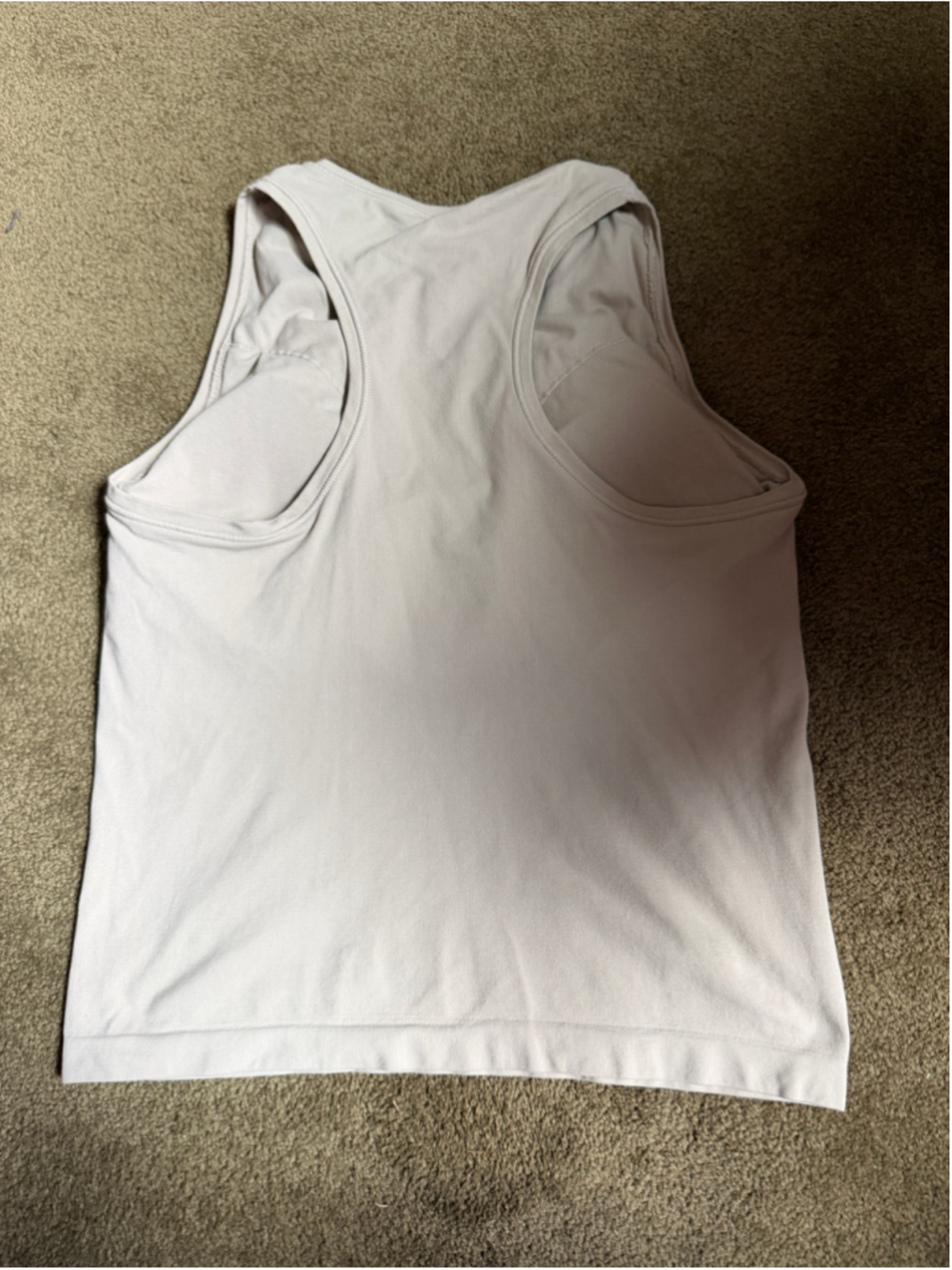 Women's Yogalicious Seamless Racerback Tank Top Beige Size L - Picture 4 of 9